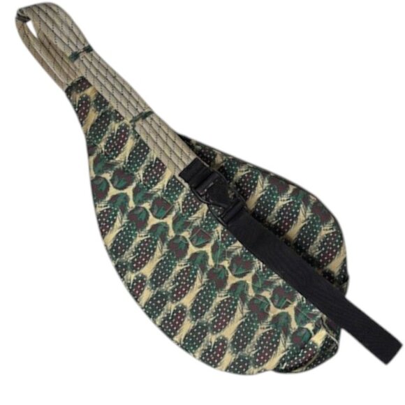KAVU Original Rope Sling Bag Adjustable Strap Feather Print - 20" x 11" x 5" - Picture 2 of 10